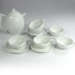Pamono Postmodern Porcelain Tea Set by Lutz Rabold for Arzberg, 1980s, Set of 13><noscript><img width=