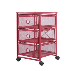 Pamono Postmodern Red Metal Storage Unit from Ikea, 1980s> Serving Bar Carts & Trolleys