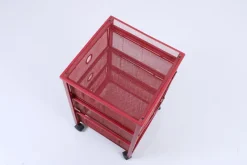 Pamono Postmodern Red Metal Storage Unit from Ikea, 1980s><noscript><img width=