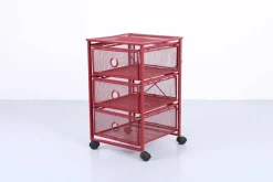 Pamono Postmodern Red Metal Storage Unit from Ikea, 1980s><noscript><img width=