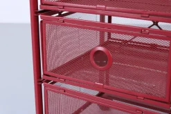 Pamono Postmodern Red Metal Storage Unit from Ikea, 1980s><noscript><img width=
