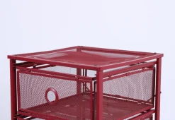 Pamono Postmodern Red Metal Storage Unit from Ikea, 1980s><noscript><img width=