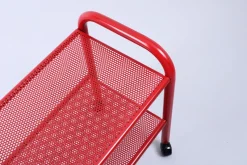 Pamono Postmodern Red Metal Trolley by Habitat, 1980s> Serving Bar Carts & Trolleys