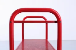 Pamono Postmodern Red Metal Trolley by Habitat, 1980s><noscript><img width=
