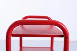 Pamono Postmodern Red Metal Trolley by Habitat, 1980s><noscript><img width=