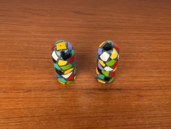 New Pamono Postmodern Terrazzo Pepper and Salt Shaker, 1980s, Set of 2