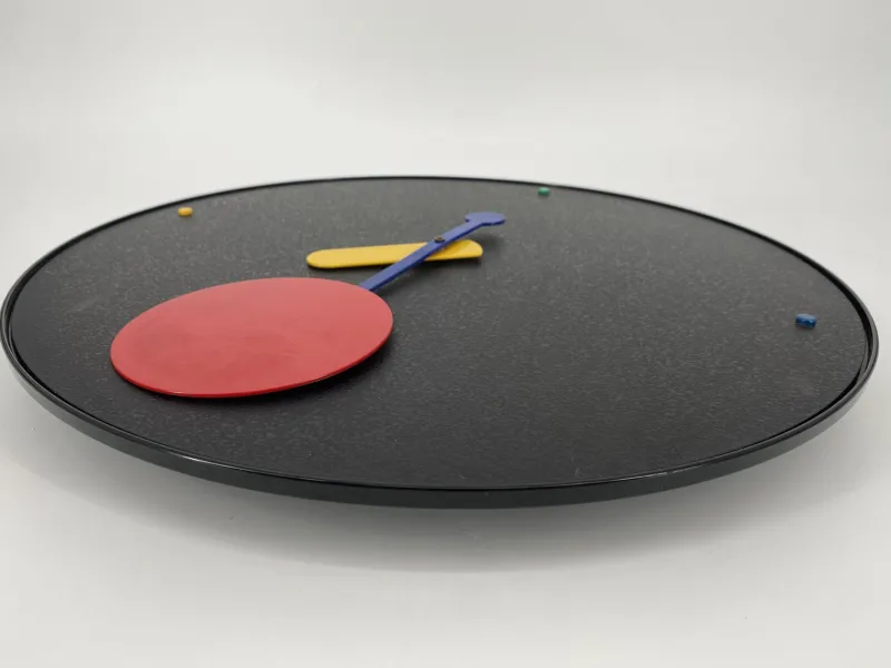 Pamono Postmodern Wall Clock by Barberini Giorgio Marinelli for Rexite, Italy, 1980s> Clocks