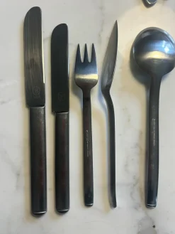 Pamono Pott Cutlery Service in Chrome Steel by Carlo Hugo for Solingen, 1975, Set of 47><noscript><img width=