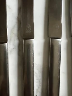 Pamono Pott Cutlery Service in Chrome Steel by Carlo Hugo for Solingen, 1975, Set of 47><noscript><img width=