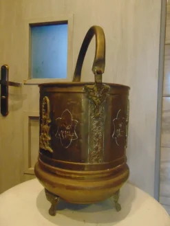Pamono Pre-War Copper Flower Container> Garden Accessories