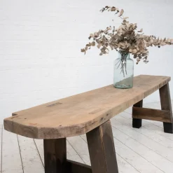Pamono Primitive Beech and Oak Console, 1900s><noscript><img width=