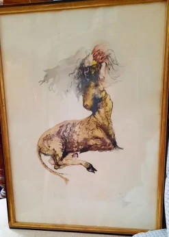 New Pamono Print by Leonor Fini, 1950s