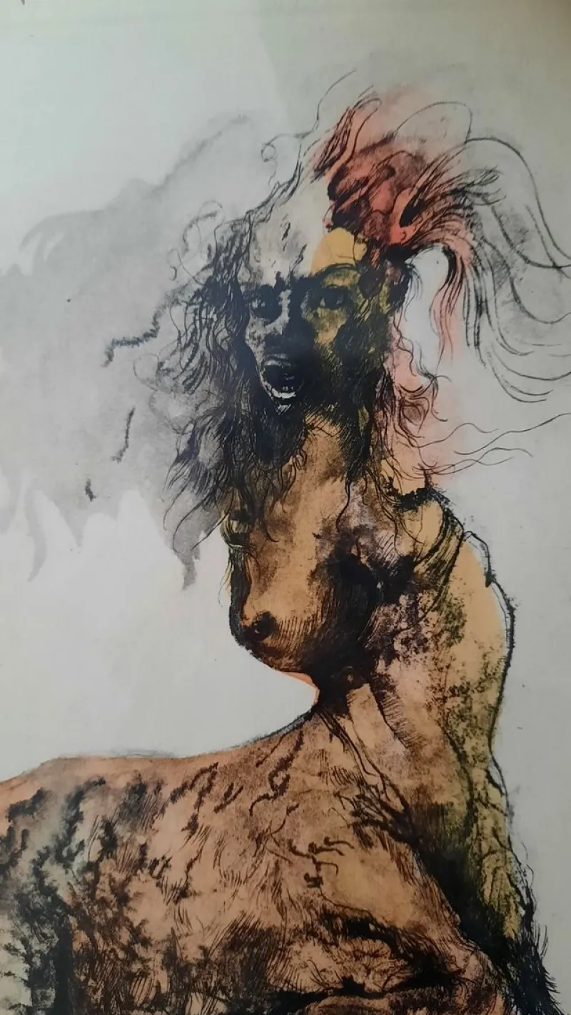 New Pamono Print by Leonor Fini, 1950s
