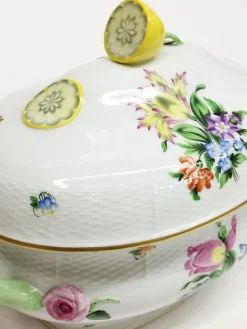 Pamono Printemps Pattern Porcelain Tureen with Handles from Herend, Hungary