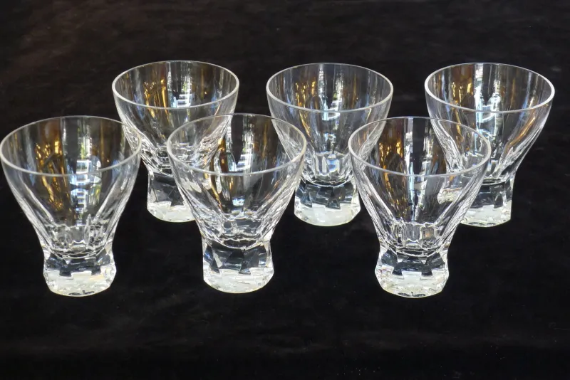New Pamono Prisma Drinking Glasses in Lead Crystal by Wilhelm Wagenfeld for Peill & Putzler, 1950s, Set of 6