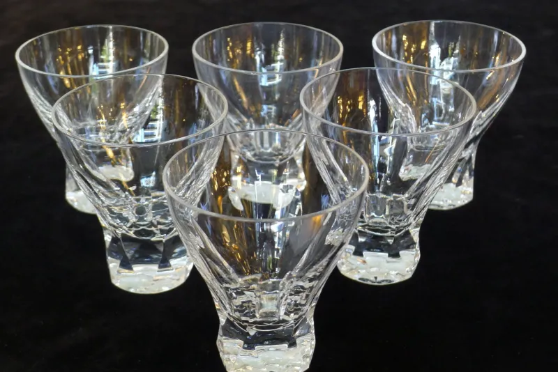 New Pamono Prisma Drinking Glasses in Lead Crystal by Wilhelm Wagenfeld for Peill & Putzler, 1950s, Set of 6