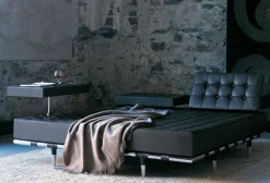 Pamono Prive Steel and Leather Sofa by Philippe Starck for Cassina><noscript><img width=