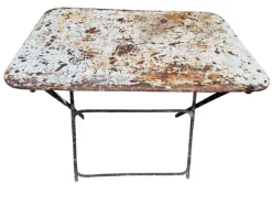 Pamono Provencal Folding Iron Garden Table, 1900s><noscript><img width=