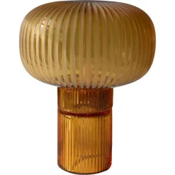 Pamono Pure Crystal Glass Nina Amber and Grande Table Lamp by Studio Bojola> Table Lamps
