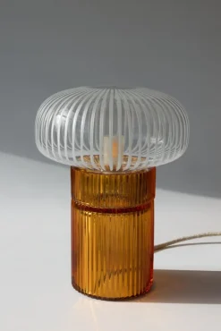 Pamono Pure Crystal Glass Nina Amber and Grande Table Lamp by Studio Bojola><noscript><img width=