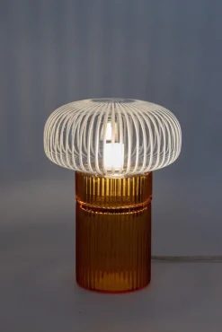 Pamono Pure Crystal Glass Nina Amber and Grande Table Lamp by Studio Bojola><noscript><img width=