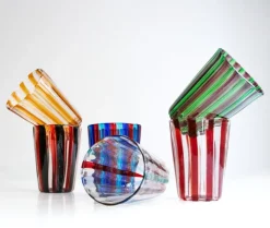 Hot Pamono Purpurri of Angelo Ballarin Glasses by Mariana Iskra, Set of 6
