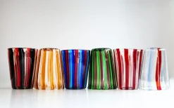 Hot Pamono Purpurri of Angelo Ballarin Glasses by Mariana Iskra, Set of 6