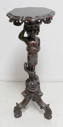 Pamono Putti Stand in Carved Wooden, Late 19th Century> Pedestals And Columns