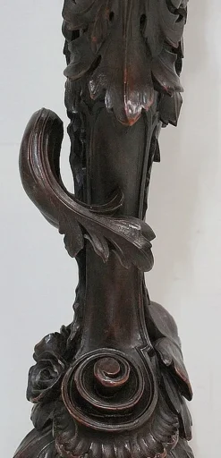 Pamono Putti Stand in Carved Wooden, Late 19th Century><noscript><img width=