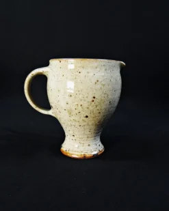 Best Pamono Pyrite Stoneware Pitcher with Thistle Decoration by Suzanne Dauliach, 1970s
