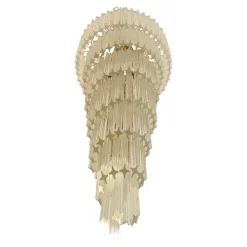 Sale Pamono Quadriedro Twister Chandelier in Murano Glass by Simoeng