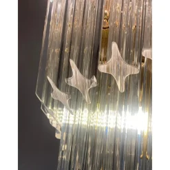 Sale Pamono Quadriedro Twister Chandelier in Murano Glass by Simoeng