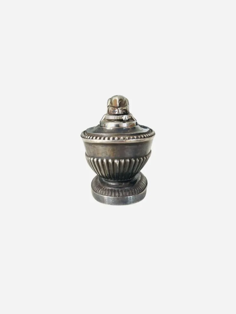 Discount Pamono Queen Anne Silver Metal Table Lighter, 1940s