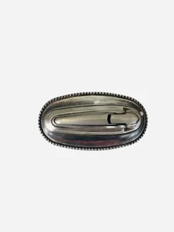 Discount Pamono Queen Anne Silver Metal Table Lighter, 1940s