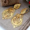 Pamono Queen Earrings in Filigree Gold with Cutouts and Oscillating Bonbonnieres, Set of 2> Earrings