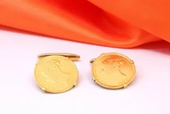Pamono Queen Victoria Gold Half Pound Cufflinks, Set of 2> Cufflinks