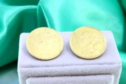 Outlet Pamono Queen Victoria Gold Half Pound Cufflinks, Set of 2