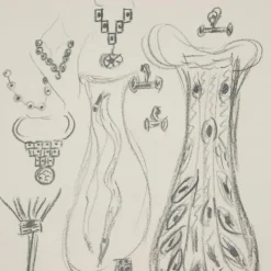 Hot Pamono R. Brindisi, Design, Charcoal on Paper