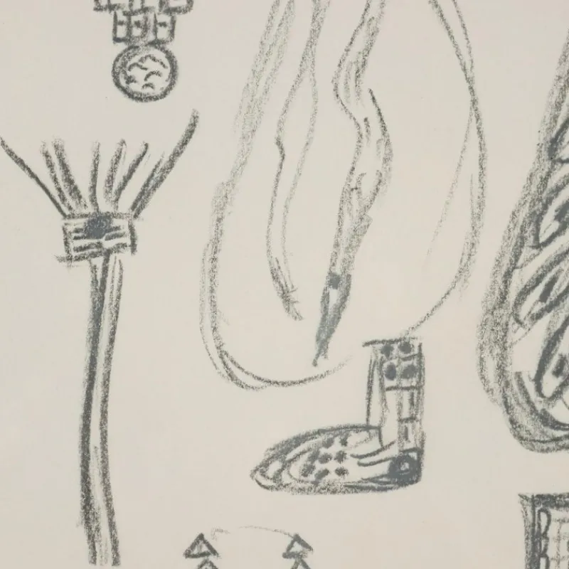Hot Pamono R. Brindisi, Design, Charcoal on Paper