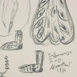Hot Pamono R. Brindisi, Design, Charcoal on Paper
