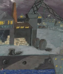Pamono R. McNair, Shipyard, Possibly the Clyde, 1957, Gouache> Work On Paper