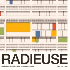 Discount Pamono Radiant City I Cité Radieuse I Le Corbusier Poster by Florent Bodart