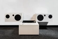New Pamono Radiogram RR 130 Totem Chipboard in Plastic Laminate by Mario Bellini for Brionvega, Italy, 1970s