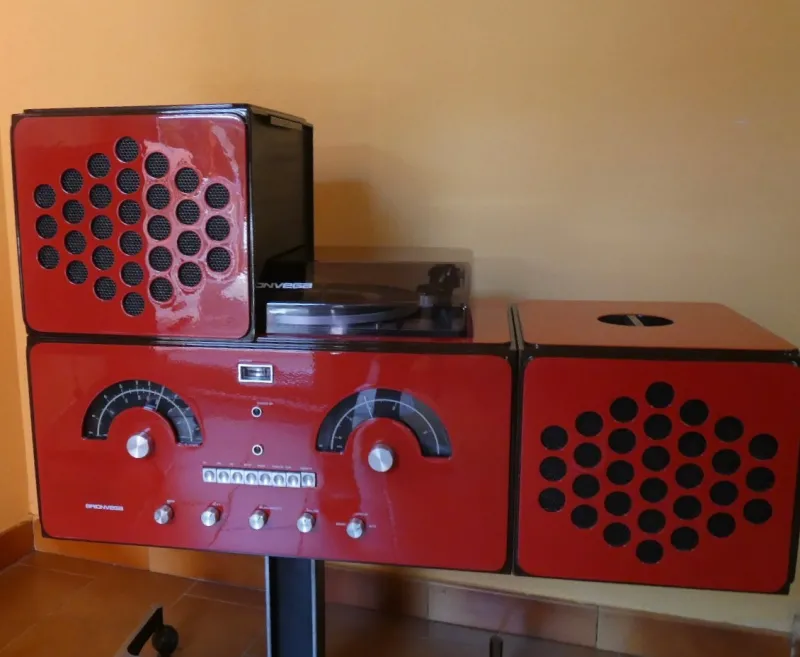Discount Pamono Radiophonograph Cubo Rr 126 Fo by F.lli Castiglioni for Brionvega - Italy 70, 1971