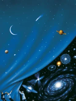 Discount Pamono Rafal Olbinski, Cosmic Coulisse, 2025, Giclée Print