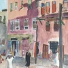 Discount Pamono Raoul Du Gardier, Busy Street in Cairo, 1925, Signed Gouache