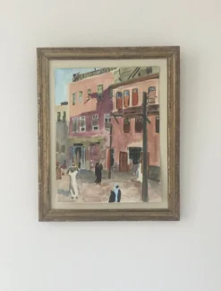 Discount Pamono Raoul Du Gardier, Busy Street in Cairo, 1925, Signed Gouache