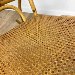 Pamono Rattan and Cane Rocking Chair, 1970s