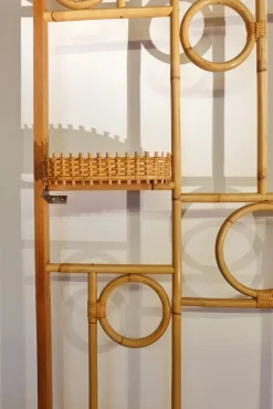 Clearance Pamono Rattan and Wood Screen