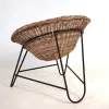 Pamono Rattan Basket Pod Lounge Chair, 1960> Garden Seating